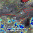 Esta formación de viento entre el sur de Cuba y La Española podría debilitar los vientos del huracán Beryl antes de llegar a México (X/@ClimaYucatan)